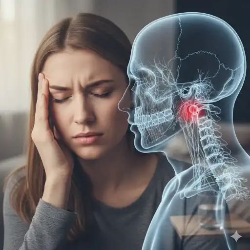 how TMJ triggers migraines & tension headaches